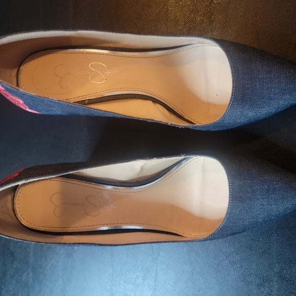 Jessica Simpson Denim High Heels - Picture 1 of 6